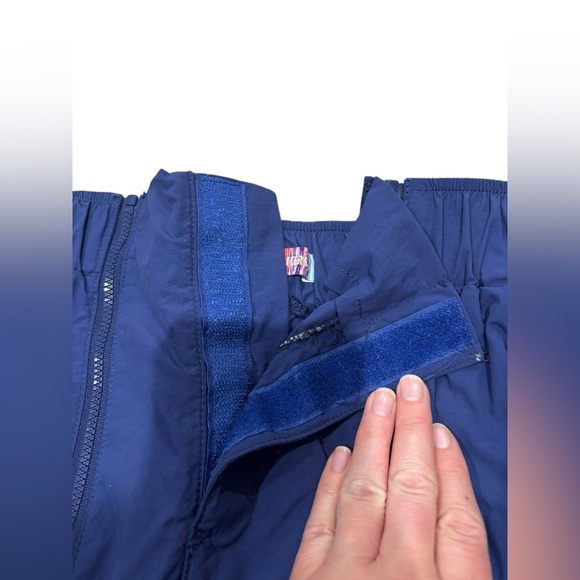 Urban Outfitters Sz 2 LUNA Nylon Cargo Blue Balloon Parachute Pant Zippers Y2K - Picture 9 of 16
